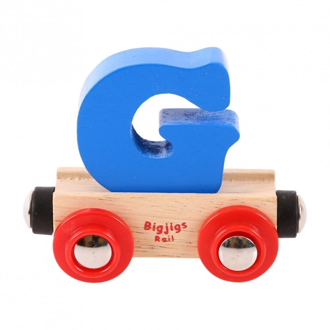 Bigjigs Rail drewniany wagonik - litera G
