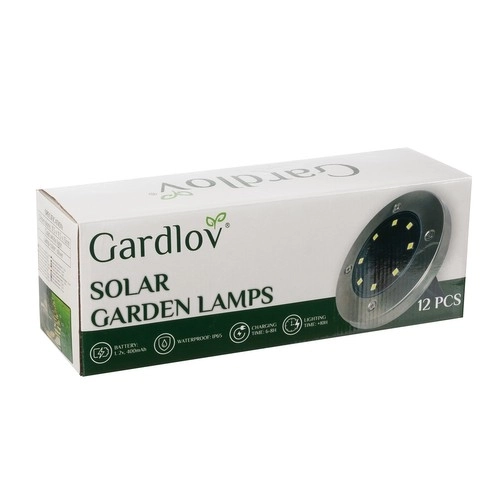 Solarne oświetlenie ogrodowe - 12 sztuk Gardlov 24001