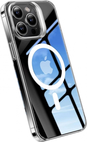 Etui TORRAS UPRO Lstand Clear‑Mag do iPhone’a 15 Pro – przezroczyste