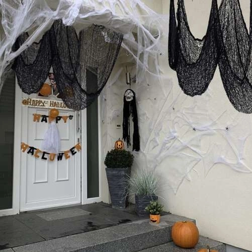 Dekoracja na Halloween pajęczyna 198 x 76 cm
