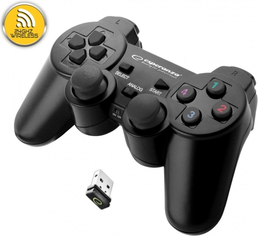 Bezprzewodowy gamepad Esperanza czarny