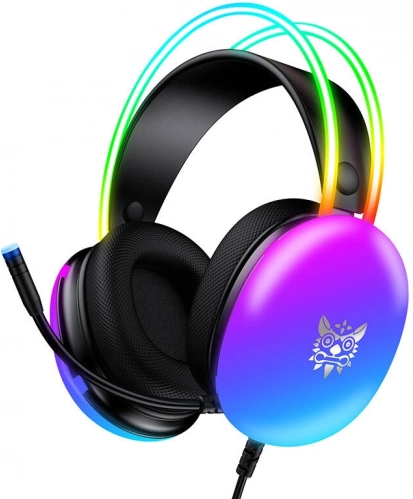 Słuchawki gamingowe ONIKUMA X25 czarne z podświetleniem RGB