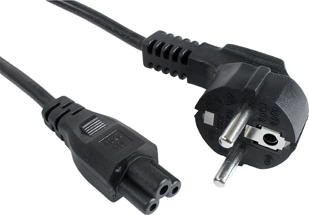 Kabel zasilający do laptopa z wtykiem C5 (koniczynka) 1,8 m