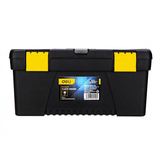 Plastowy box na narzędzia Deli 15'' żółto‑czarny