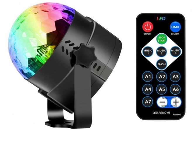 Kula dyskotekowa LED reflektor projektor RGB