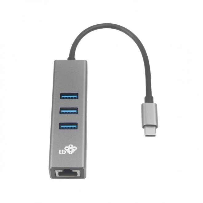 Adapter USB-C z RJ45 + 3x porty USB-A - 1000 Mb/s