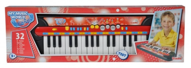 Pianino, 32 klawisze, 45 x 13 cm, na baterie