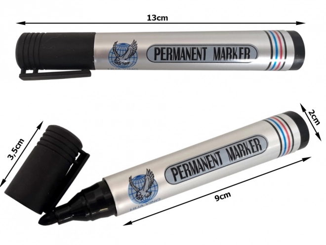 czarny permanentny wodoodporny marker