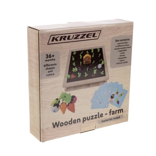 Drewniane puzzle - farma Kruzzel 22755