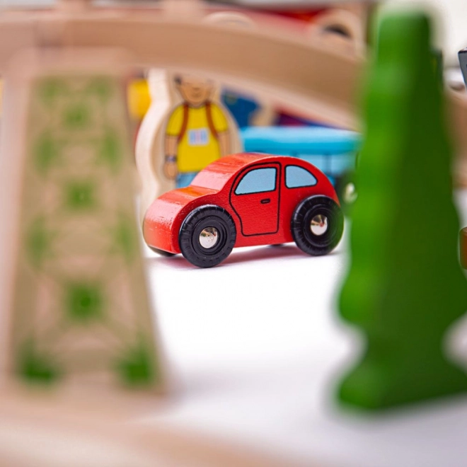 Bigjigs Rail Drewniana kolejka górska droga 112 części