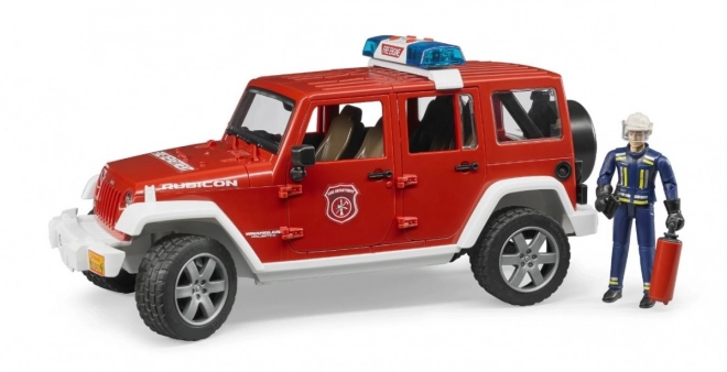 Bruder Czerwony JEEP WRANGLER Straż Pożarna z figurką i akcesoriami