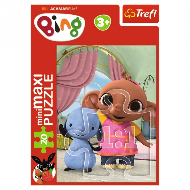 Minipuzzle miniMaxi 20 elementów Przyjaciele Binga/Króliczek Bing