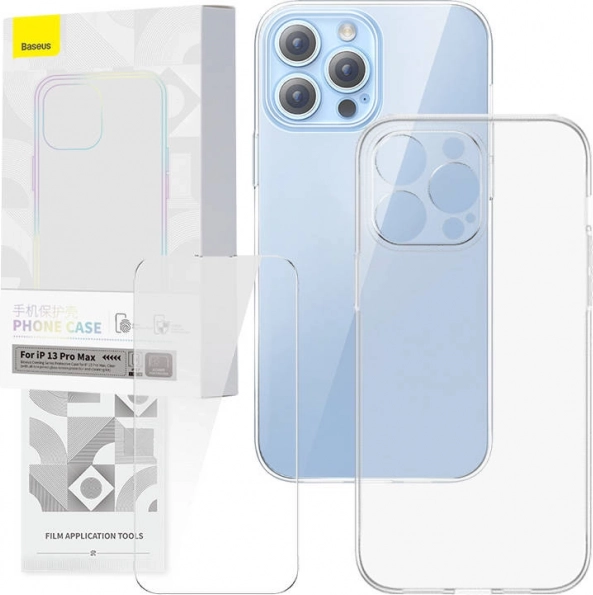 Przezroczyste etui i szkło hartowane BASEUS Corning do iPhone 13 Pro Max