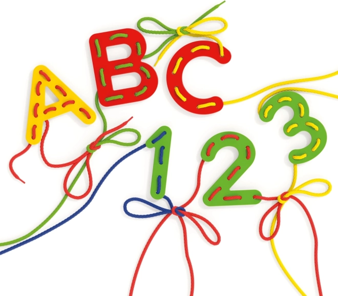 Quercetti przewlekanie liter i cyfr ABC + 123