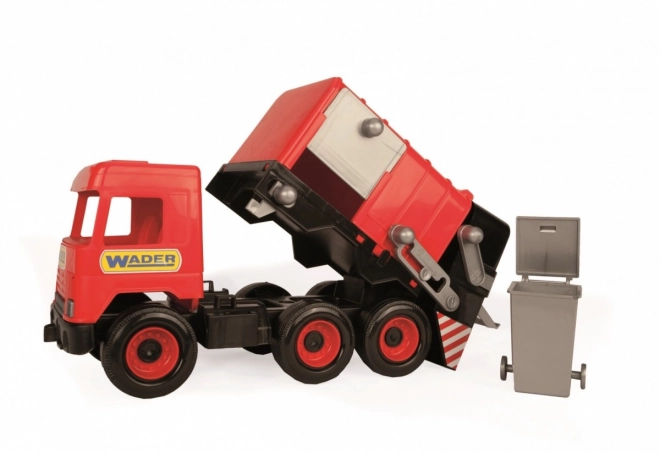 Czerwona śmieciarka Middle Truck w pudełku