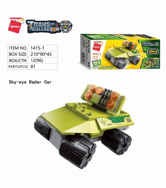 Qman Thunder Expedition Battle Car 1415 zestaw 8w1