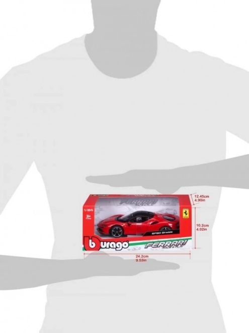 Bburago 1:24 Ferrari Top SF90 Stradale Czerwony