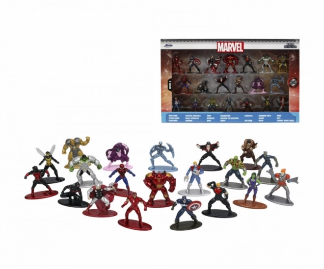 Metalowe Nano figurki kolekcjonerskie od Marvel 20 szt.