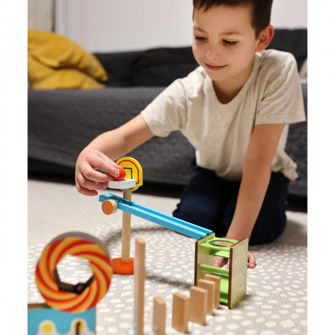 Drewniane klocki domino / domino puzzle Tooky Toy