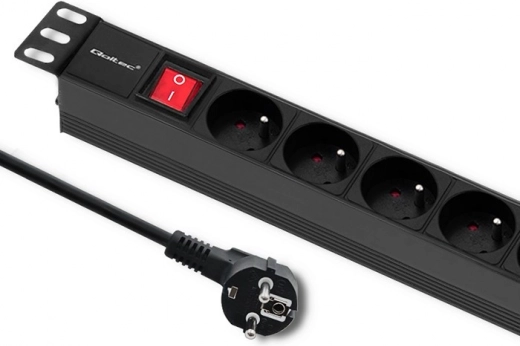 Listwa zasilająca rack 1U Qoltec