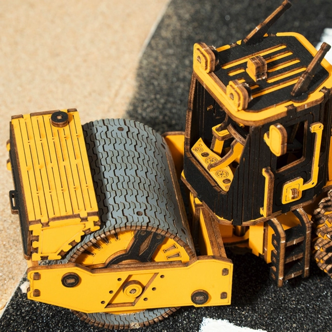 RoboTime drewniane 3D puzzle - Walec drogowy