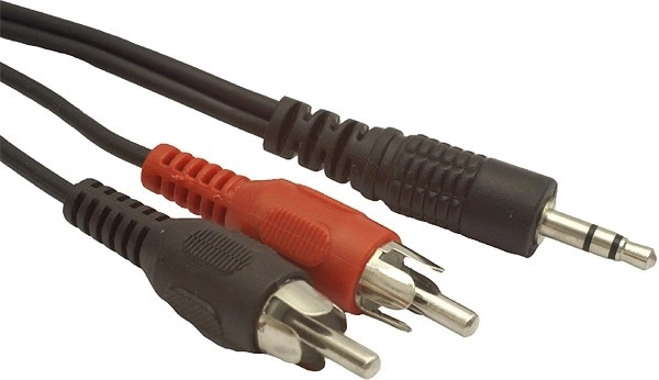Kabel audio jack 3,5 mm na 2× RCA stereo 5 m Gembird