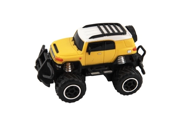 Auto RC mini SUV plastik 14cm 27MHz na pilota, z bat. z oświetl. 2 kolory w opak. 16x12x10
