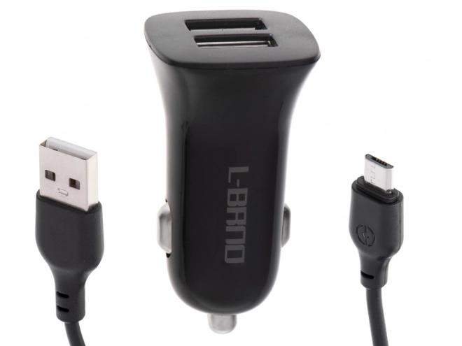Ładowarka samochodowa L-BRNO Dual USB + micro