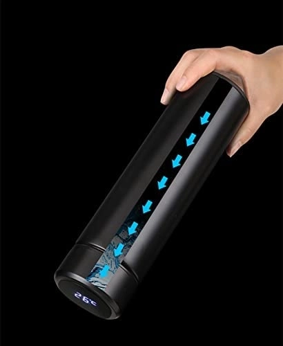 Kubek termiczny z LED wyświetlaczem 500 ml czarny