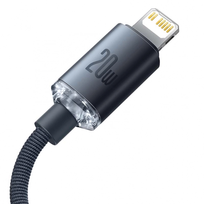 Baseus Crystal kabel USB-C na Lightning 20W PD - czarny