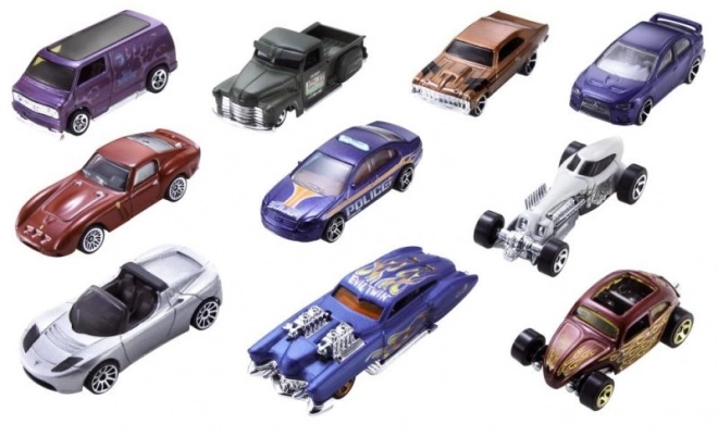 Zestaw kolekcjonerski Hot Wheels 10 samochodzików