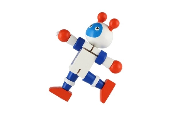 Robot drewniany 12cm od 18 miesięcy - 1 sztuka