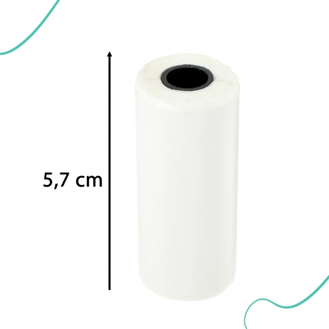 Papier termiczny samoprzylepny w rolkach do mini drukarki 5,7 cm x 4,5 m 5 sztuk