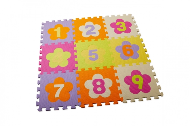 Piankowe puzzle 9 szt. liczby