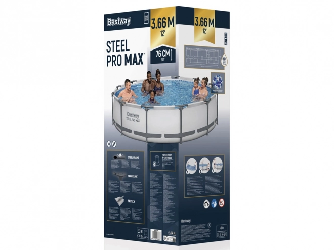 Bestway Steel Pro Max basen 6,473L 366x76 cm z pompą i filtrem