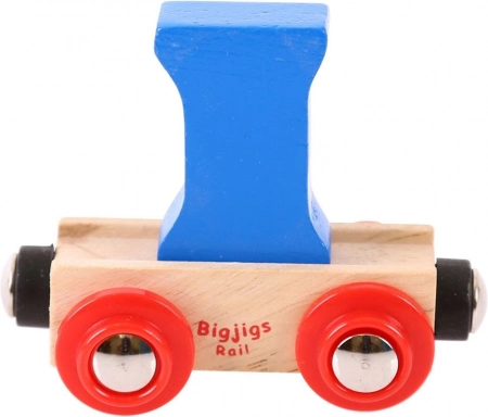Wagonik z literą I do drewnianej kolejki Bigjigs Rail