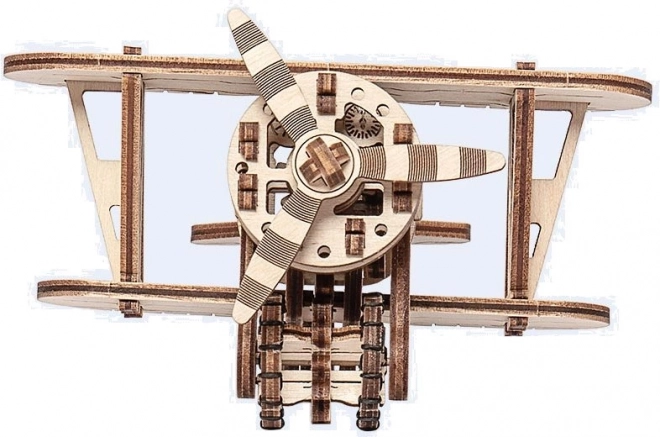 Drewniane puzzle 3D dwupłatowiec