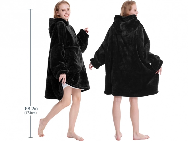 Ciepła bluza oversize koc z grubego polaru