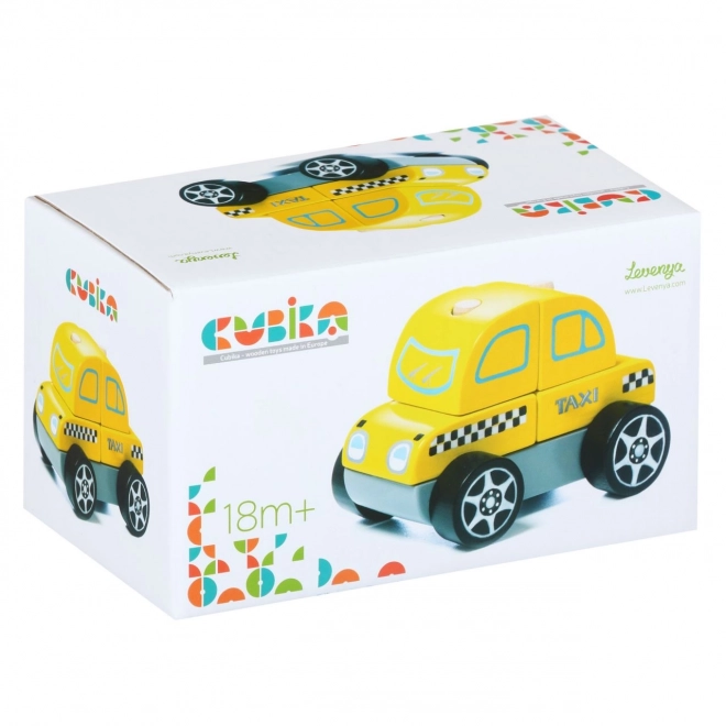 CUBIKA 13159 Taxi pojazd - drewniana układanka 5 części