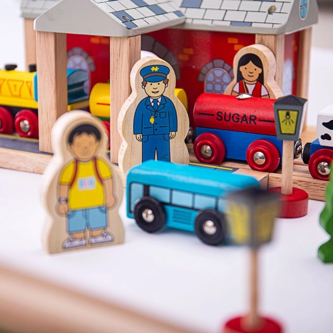 Bigjigs Rail Drewniana kolejka górska droga 112 części