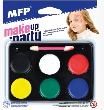Farby do twarzy MFP Make-up Party 6 kolorów z pędzelkiem