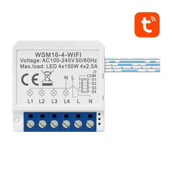 Inteligentny moduł przełączający WiFi Avatto WSM16 TUYA – W4