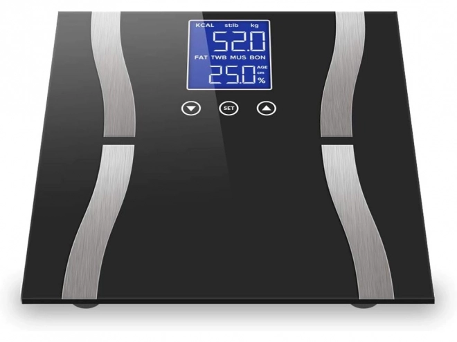 Analityczna 180kg szklana waga łazienkowa z ekranem LCD