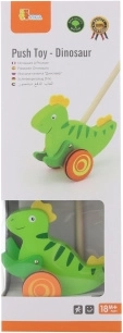 Drewniana pchana zabawka Dinozaur