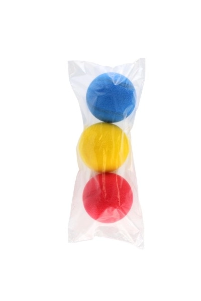 Kolorowe piankowe piłeczki do soft tenisa - 3 sztuki