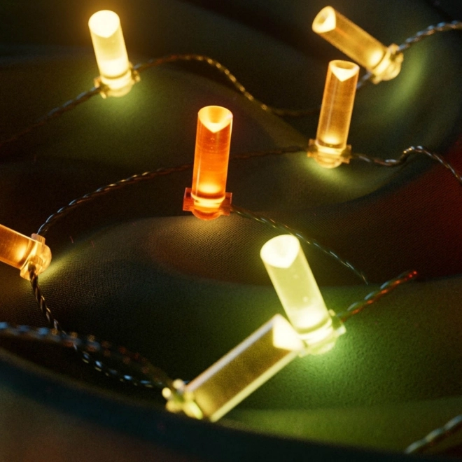 Łańcuchy inteligentnych światełek dekoracyjnych USB-C (Candies) 100 LED RGB, świeczki, zielony kabel, 6 m