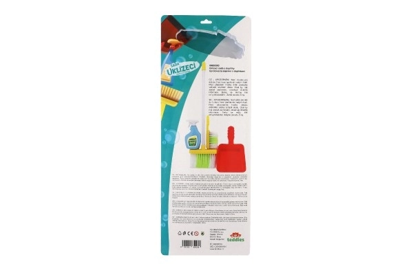 Zestaw do sprzątania / sprzątaczka z akcesoriami plastik 5 sztuk na kartce 21,5x57,5x5cm