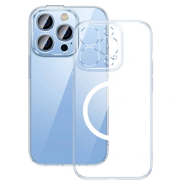 Baseus Crystal przejrzysta magnetyczna obudowa i szkło hartowane do iPhone 14 Pro Max