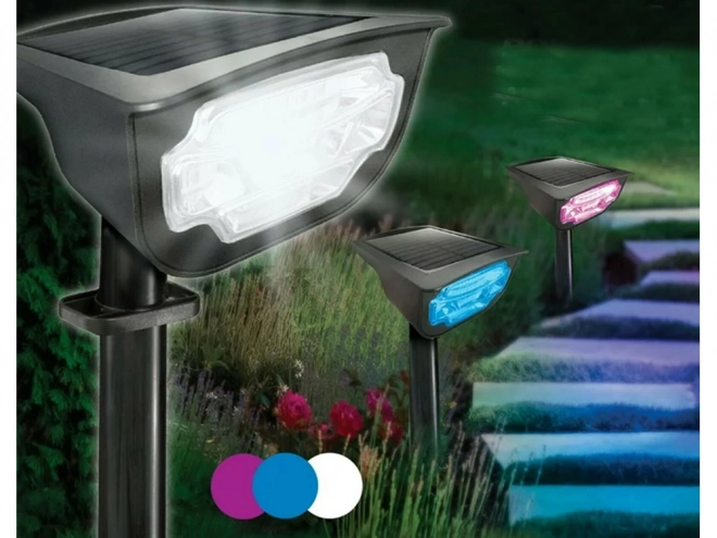 Solarny lampion ogrodowy z kolorowym oświetleniem LED
