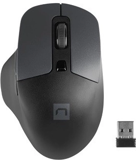 Bezprzewodowa mysz NATEC Blackbird 2 z cichym kliknięciem, 1600 DPI, czarna